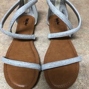 Mossimo silver gladiator sandals